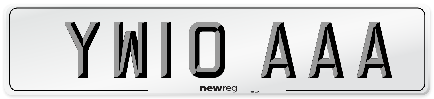 YW10 AAA Number Plate from New Reg